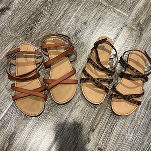 Two pairs of girls sandals
